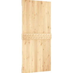 VIDAXL - Porte coulissante et kit de quincaillerie 95x210 cm pin massif