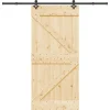 VIDAXL - Porte coulissante et kit de quincaillerie 95x210 cm pin massif