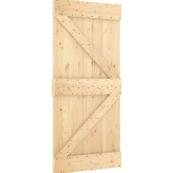 VIDAXL - Porte coulissante et kit de quincaillerie 95x210 cm pin massif