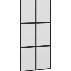 VIDAXL - Porte coulissante kit de quincaillerie trempé verre aluminium