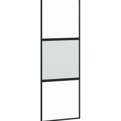 VIDAXL - Porte coulissante kit de quincaillerie trempé verre aluminium
