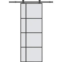 VIDAXL - Porte coulissante avec kit de quincaillerie 76x205 cm verre esg