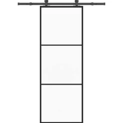 VIDAXL - Porte coulissante avec kit de quincaillerie 76x205 cm verre esg