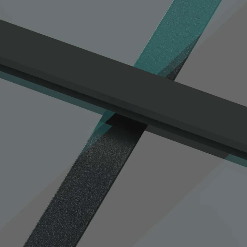 VIDAXL - Porte coulissante kit de quincaillerie trempé verre aluminium