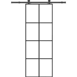 VIDAXL - Porte coulissante avec kit de quincaillerie 76x205 cm verre esg