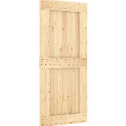 VIDAXL - Porte coulissante et kit de quincaillerie 90x210 cm pin massif