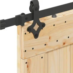 VIDAXL - Porte coulissante et kit de quincaillerie 90x210 cm pin massif