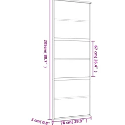 VIDAXL - Porte coulissante doré 76x205 cm verre esg dépoli et aluminium
