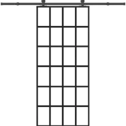 VIDAXL - Porte coulissante avec kit de quincaillerie 90x205 cm verre esg