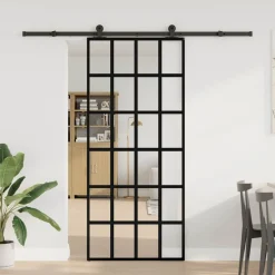 VIDAXL - Porte coulissante avec kit de quincaillerie 90x205 cm verre esg