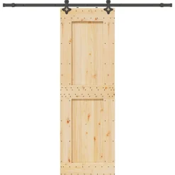VIDAXL - Porte coulissante et kit de quincaillerie 70x210 cm pin massif