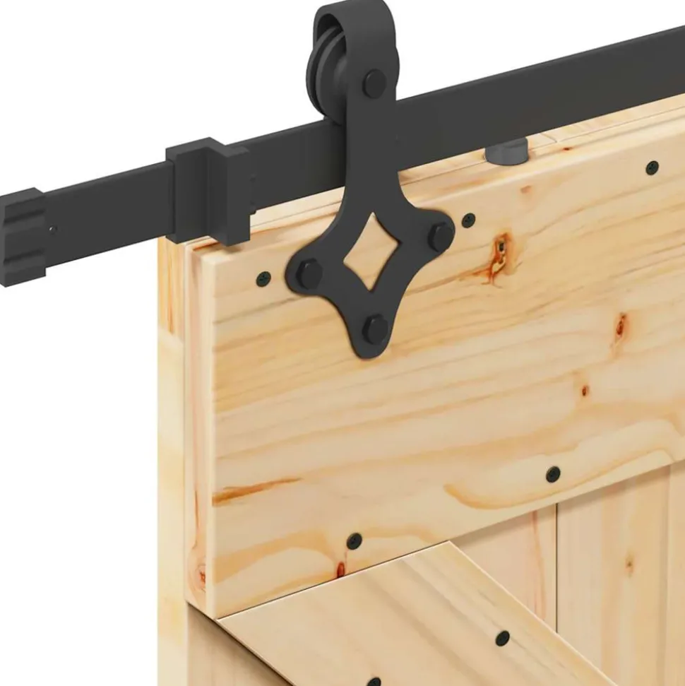 VIDAXL - Porte coulissante et kit de quincaillerie 90x210 cm pin massif