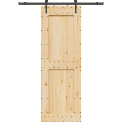 VIDAXL - Porte coulissante et kit de quincaillerie 80x210 cm pin massif