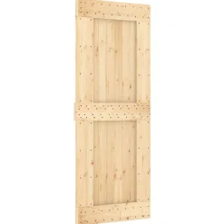 VIDAXL - Porte coulissante et kit de quincaillerie 80x210 cm pin massif