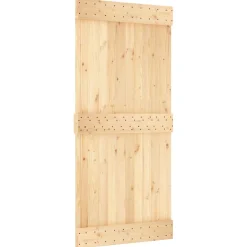 VIDAXL - Porte coulissante et kit de quincaillerie 95x210 cm pin massif