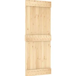 VIDAXL - Porte coulissante et kit de quincaillerie 80x210 cm pin massif