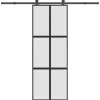 VIDAXL - Porte coulissante kit de quincaillerie trempé verre aluminium