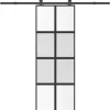 VIDAXL - Porte coulissante kit de quincaillerie trempé verre aluminium