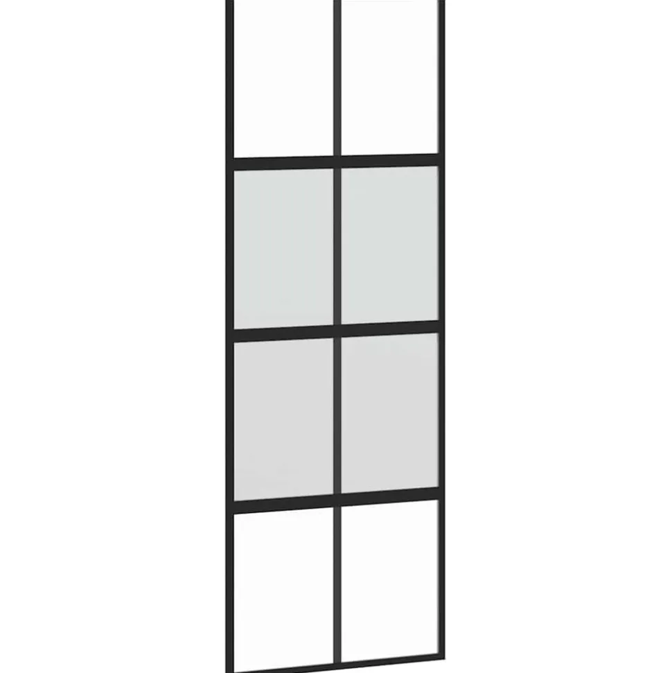 VIDAXL - Porte coulissante kit de quincaillerie trempé verre aluminium