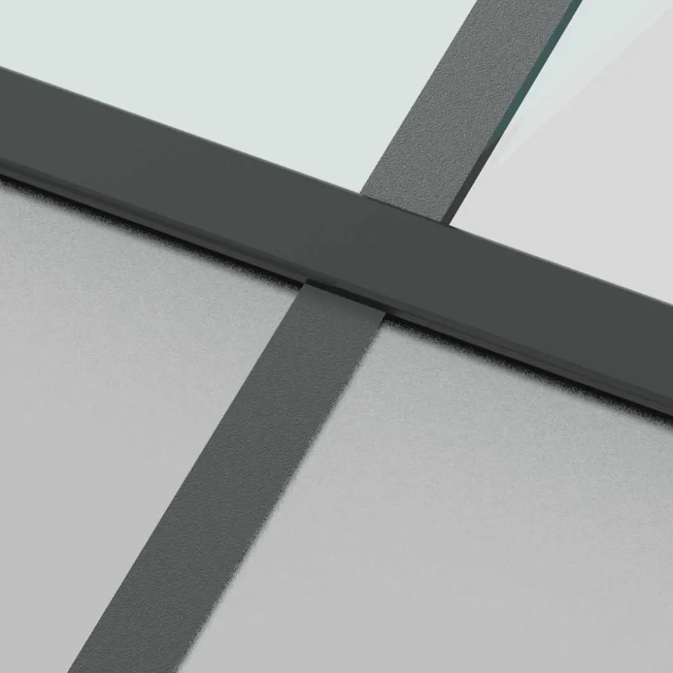 VIDAXL - Porte coulissante kit de quincaillerie trempé verre aluminium