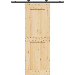 VIDAXL - Porte coulissante et kit de quincaillerie 80x210 cm pin massif