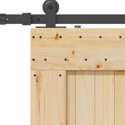 VIDAXL - Porte coulissante et kit de quincaillerie 80x210 cm pin massif