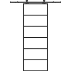 VIDAXL - Porte coulissante avec kit de quincaillerie 76x205 cm verre esg