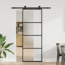 VIDAXL - Porte coulissante avec kit de quincaillerie 76x205 cm verre esg