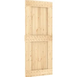 VIDAXL - Porte coulissante et kit de quincaillerie 85x210 cm pin massif