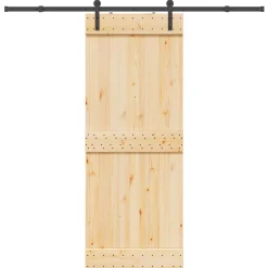 VIDAXL - Porte coulissante et kit de quincaillerie 80x210 cm pin massif