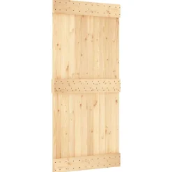 VIDAXL - Porte coulissante et kit de quincaillerie 95x210 cm pin massif