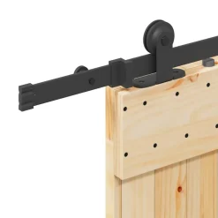 VIDAXL - Porte coulissante et kit de quincaillerie 95x210 cm pin massif