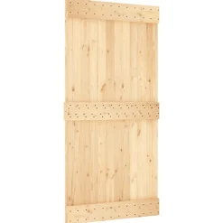 VIDAXL - Porte coulissante et kit de quincaillerie 100x210 cm pin massif