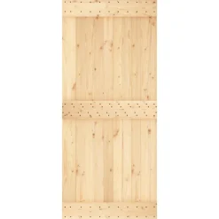 VIDAXL - Porte coulissante et kit de quincaillerie 90x210 cm pin massif