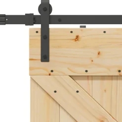 VIDAXL - Porte coulissante et kit de quincaillerie 80x210 cm pin massif
