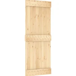 VIDAXL - Porte coulissante et kit de quincaillerie 80x210 cm pin massif