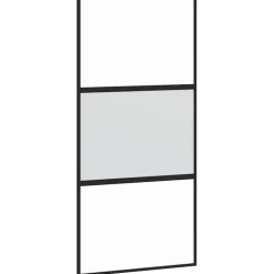 VIDAXL - Porte coulissante kit de quincaillerie trempé verre aluminium