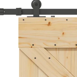 VIDAXL - Porte coulissante et kit de quincaillerie 80x210 cm pin massif