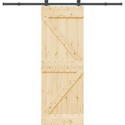 VIDAXL - Porte coulissante et kit de quincaillerie 70x210 cm pin massif