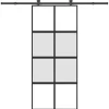 VIDAXL - Porte coulissante kit de quincaillerie trempé verre aluminium