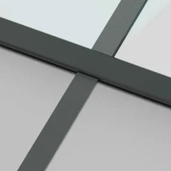 VIDAXL - Porte coulissante kit de quincaillerie trempé verre aluminium