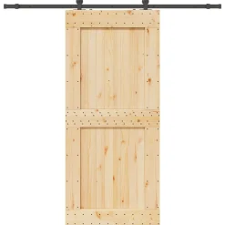 VIDAXL - Porte coulissante et kit de quincaillerie 100x210 cm pin massif