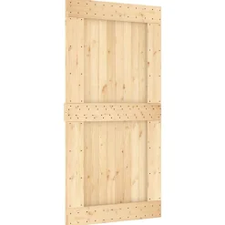 VIDAXL - Porte coulissante et kit de quincaillerie 100x210 cm pin massif