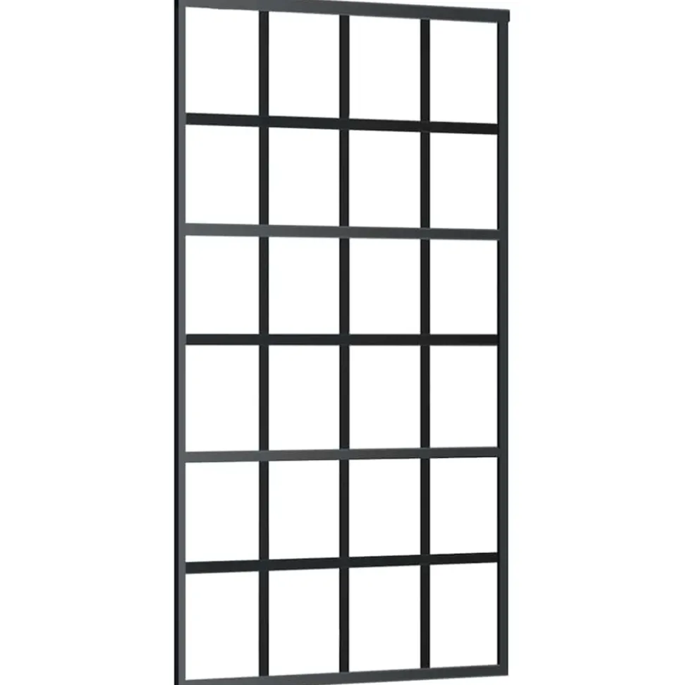 VIDAXL - Porte coulissante et quincaillerie esg verre et aluminium