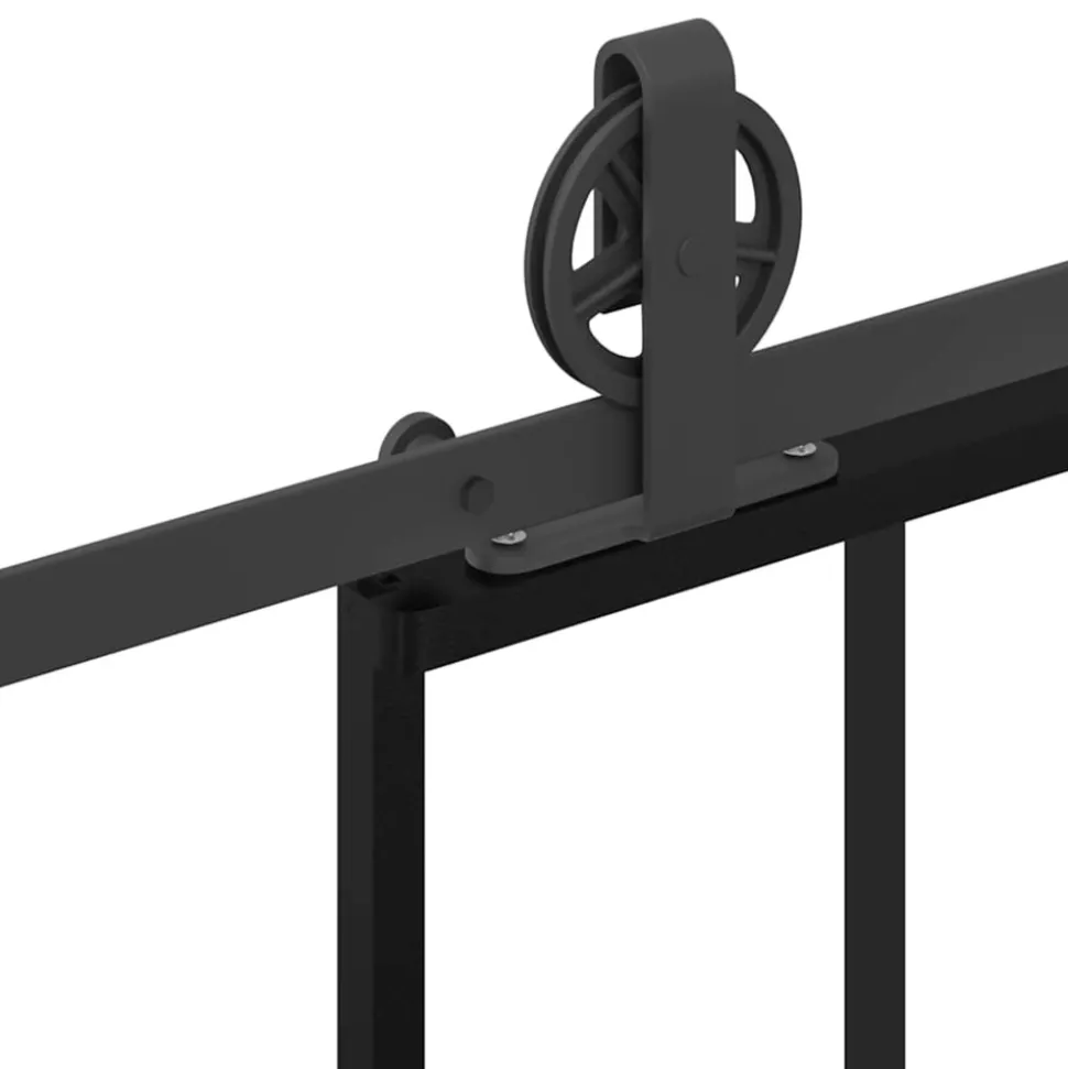 VIDAXL - Porte coulissante et quincaillerie esg verre et aluminium