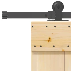 VIDAXL - Porte coulissante et kit de quincaillerie 95x210 cm pin massif