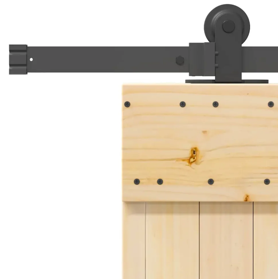 VIDAXL - Porte coulissante et kit de quincaillerie 95x210 cm pin massif