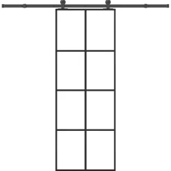 VIDAXL - Porte coulissante avec kit de quincaillerie 76x205 cm verre esg