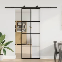 VIDAXL - Porte coulissante avec kit de quincaillerie 76x205 cm verre esg