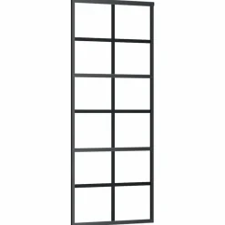 VIDAXL - Porte coulissante avec kit de quincaillerie 76x205 cm verre esg